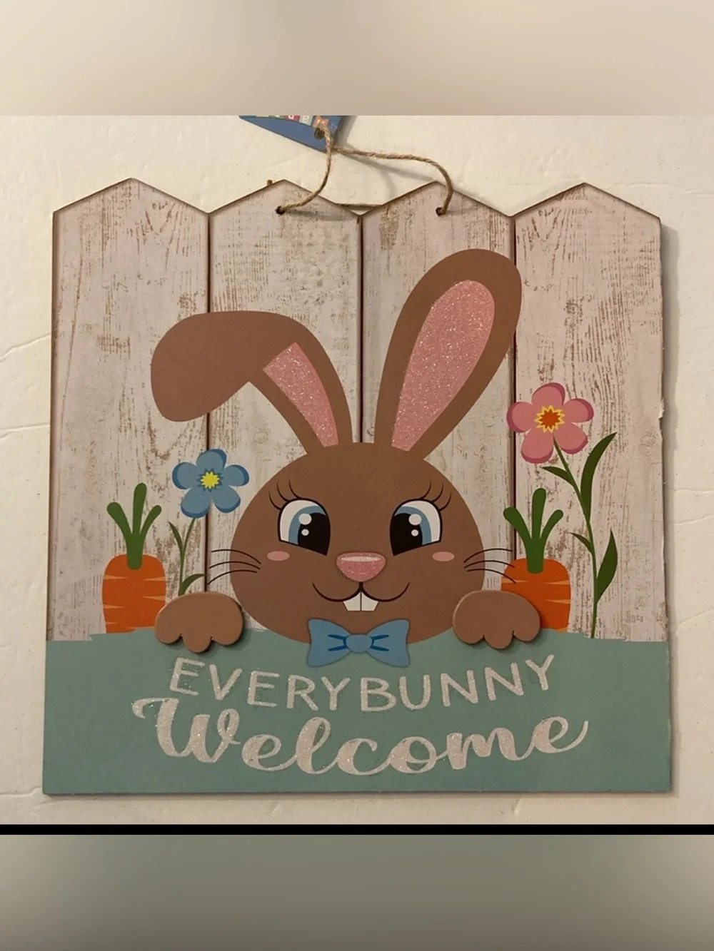 Easter decor Every bunny welcome front door sign NEW decor